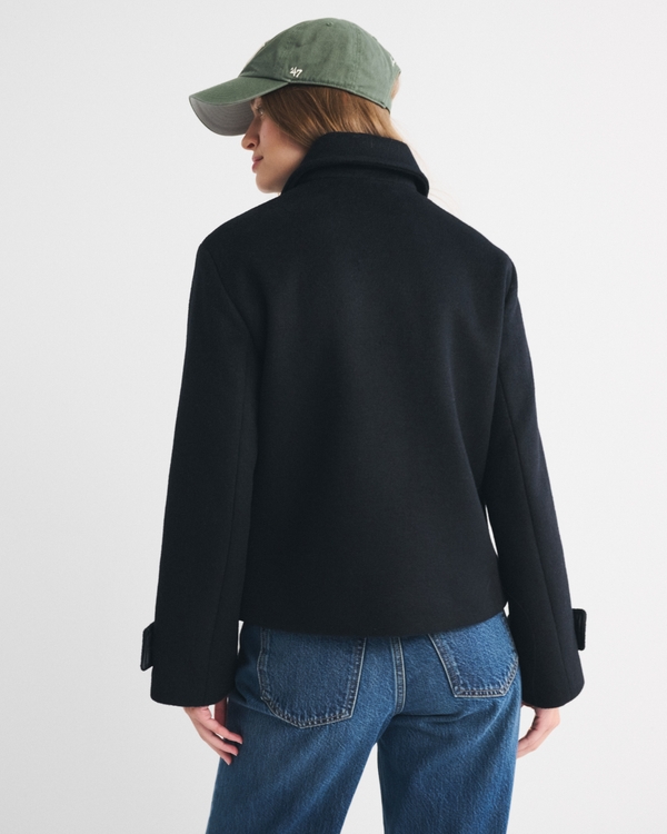 Short Wool-Blend Coat