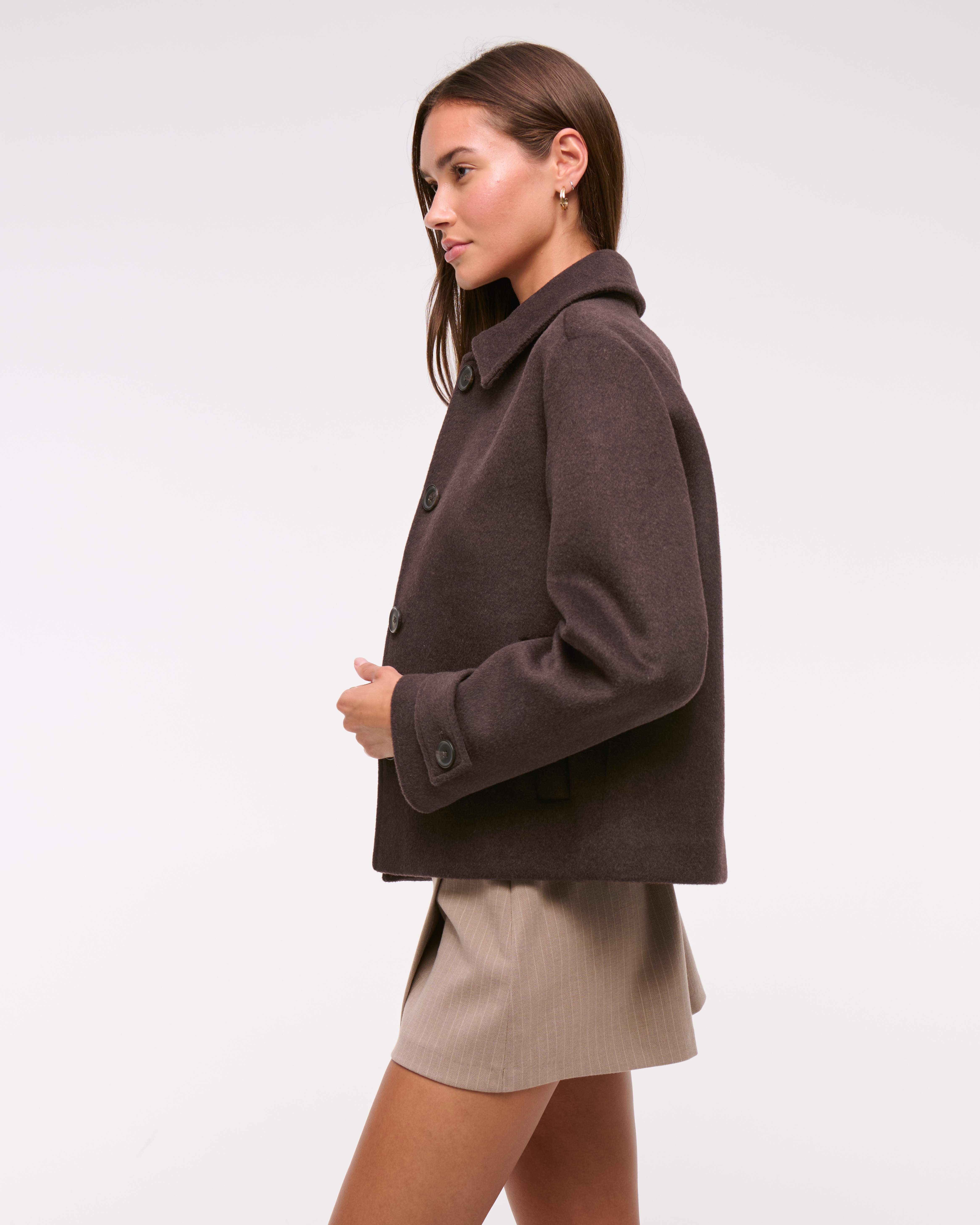 Women's Short Wool-Blend Coat | Women's Coats & Jackets