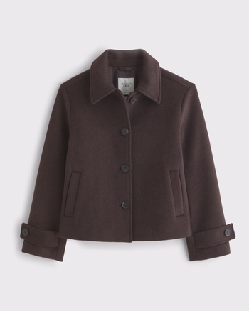 Women's Short Wool-Blend Coat | Women's Coats & Jackets