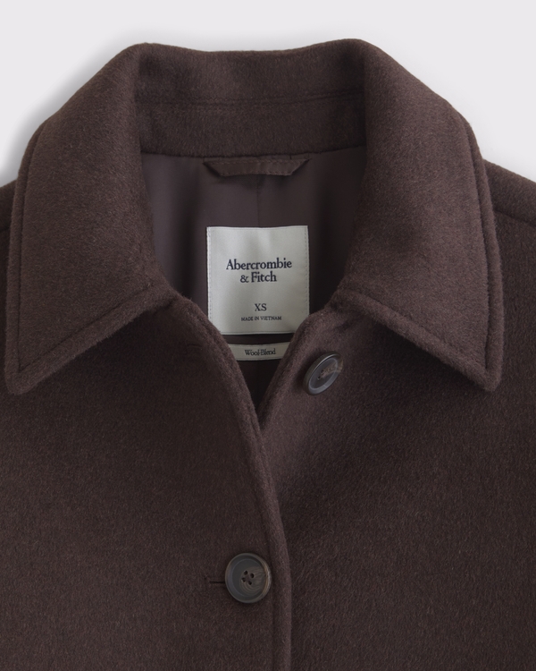Short Wool-Blend Coat