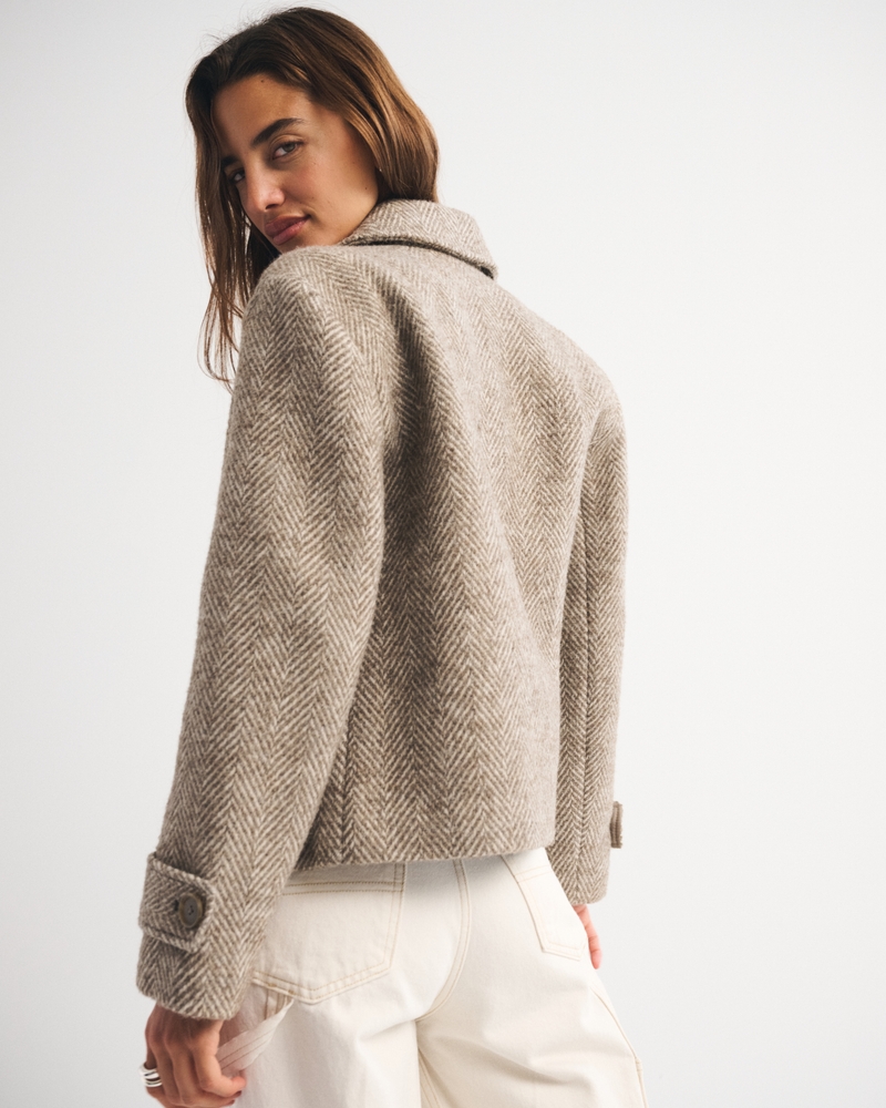 Short Wool-Blend Coat