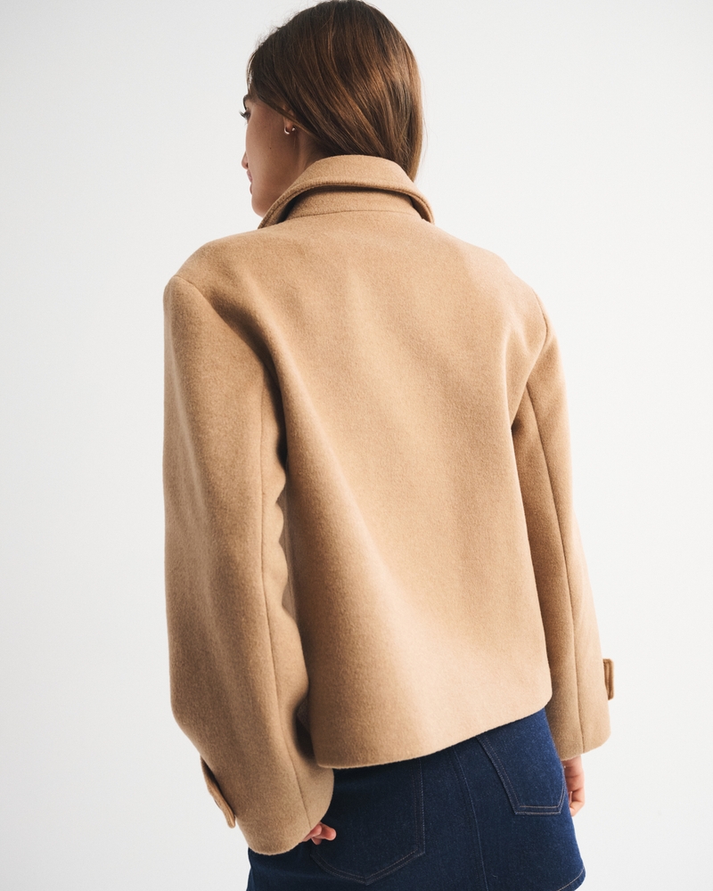 Short Wool-Blend Coat