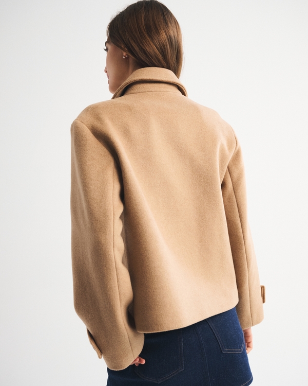 Short Wool-Blend Coat