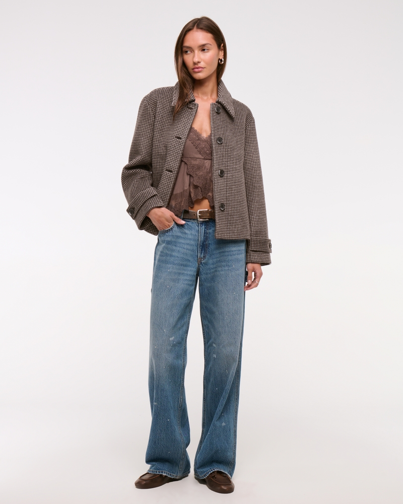 Short Wool-Blend Coat