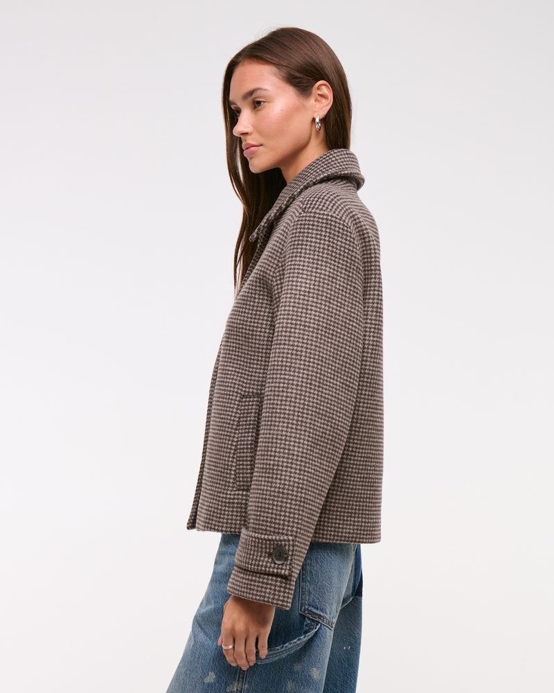 Short Wool-Blend Coat