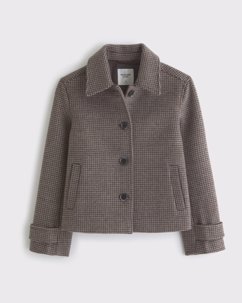 Women's Short Wool-Blend Coat | Women's Coats & Jackets | Abercrombie.com