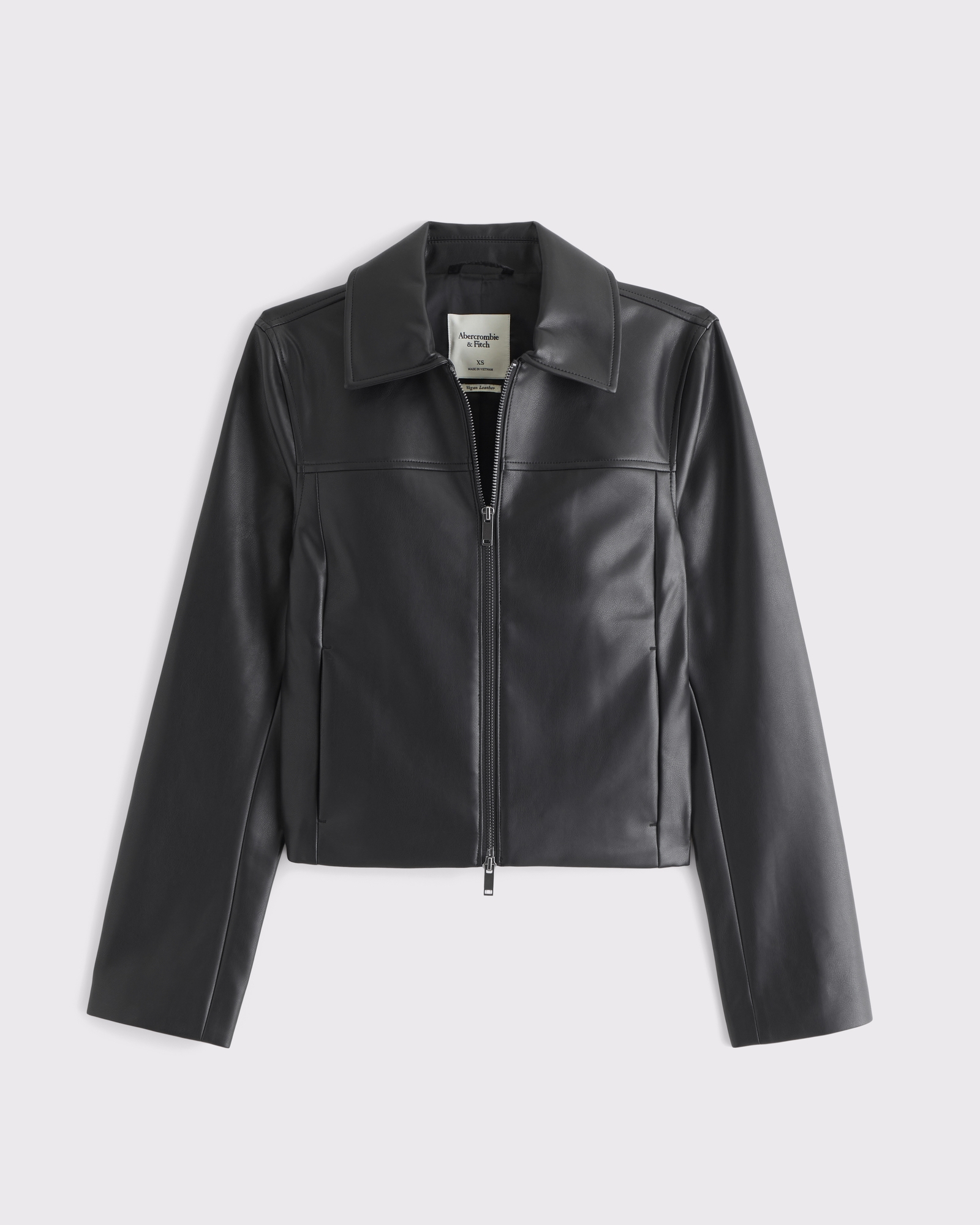 Slim Zip Vegan Suede Jacket