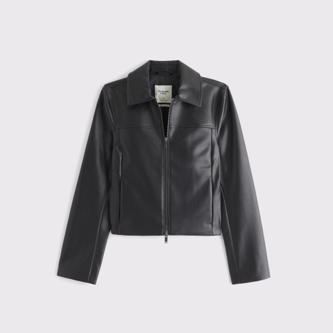 Женские куртки Abercrombie & Fitch Slim Zip Vegan Suede Jacket