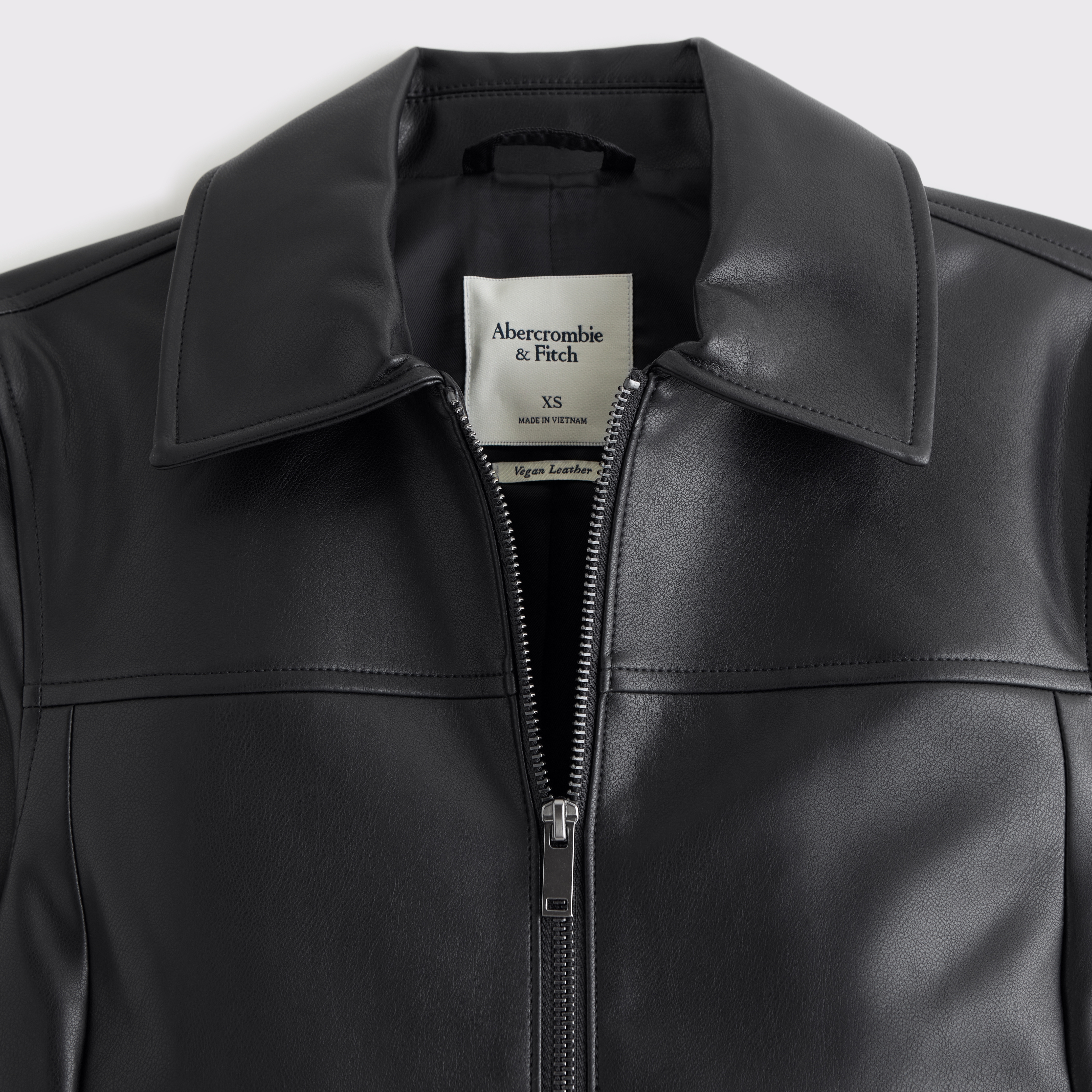 Women's Slim Zip Vegan Leather Jacket | Women's Coats
