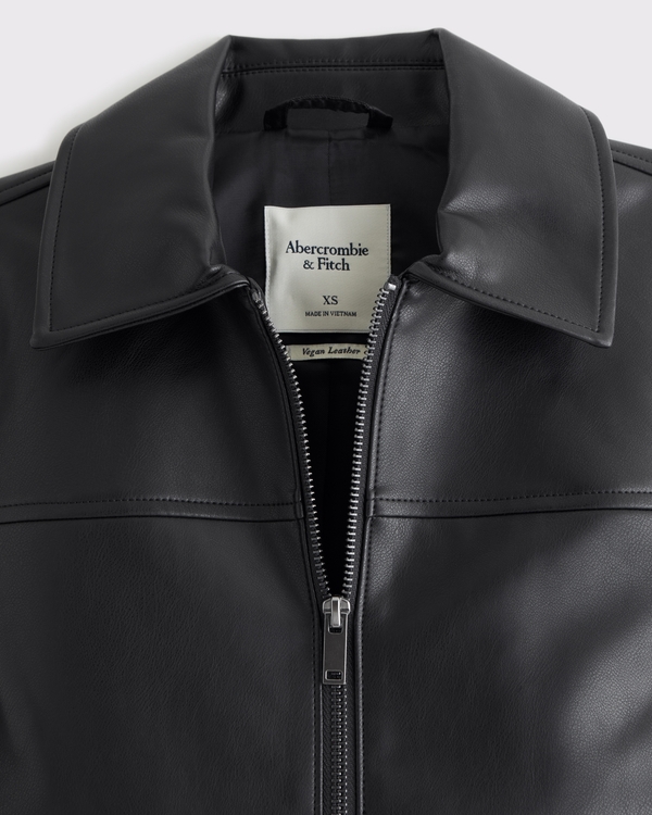 Women's Slim Zip Vegan Leather Jacket | Women's Clearance