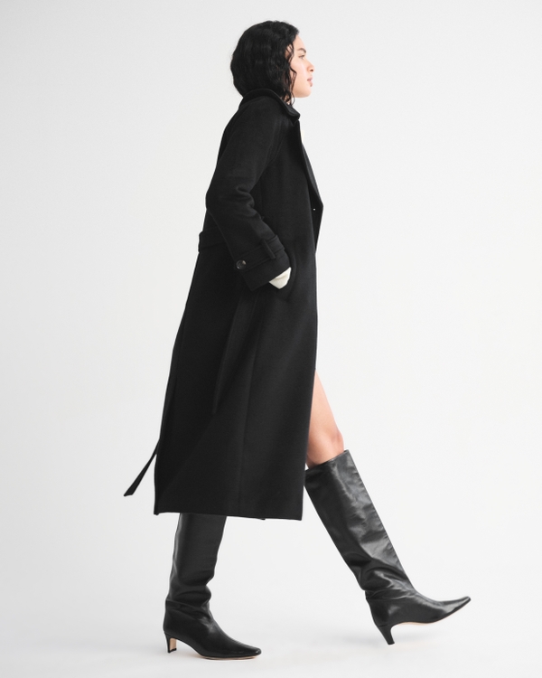 A&F Carrie Wool-Blend Trench Coat