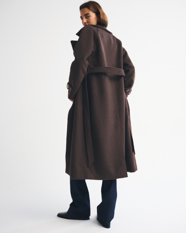A&F Carrie Wool-Blend Trench Coat