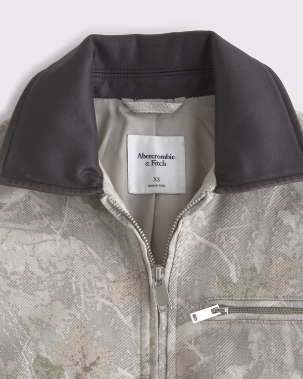 Women's Cropped Twill Trucker Jacket | Women's Coats & Jackets