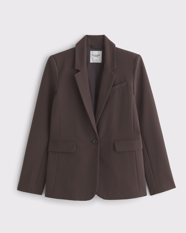 Classic Suiting Blazer, Dark Coffee view 1