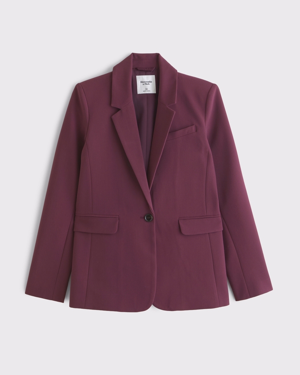 Classic Suiting Blazer, Red Wine view 1