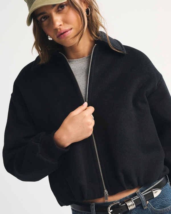 Wool-Blend Bubble Hem Coat