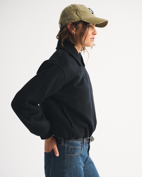 Wool-Blend Bubble Hem Coat