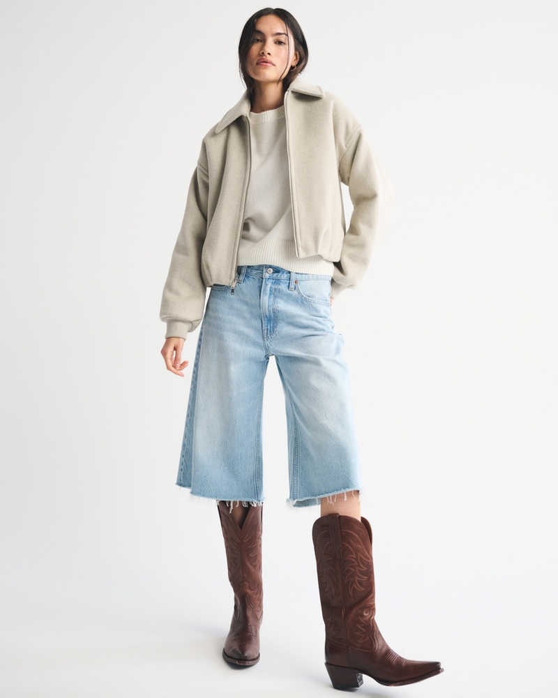 Wool-Blend Bubble Hem Coat