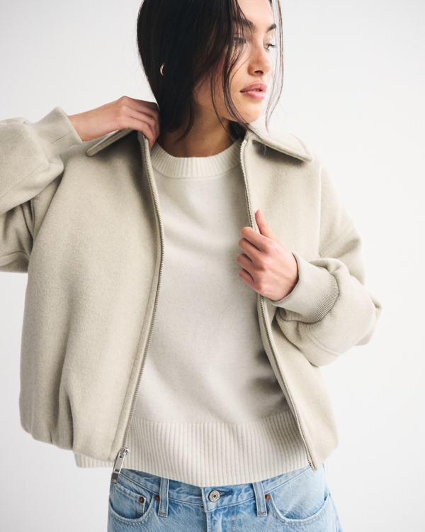 Wool-Blend Bubble Hem Coat