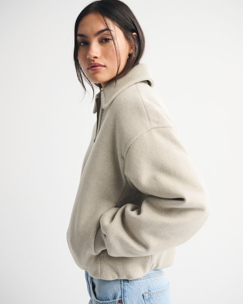 Wool-Blend Bubble Hem Coat