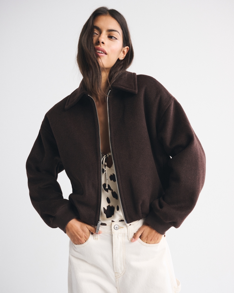 Wool-Blend Bubble Hem Coat