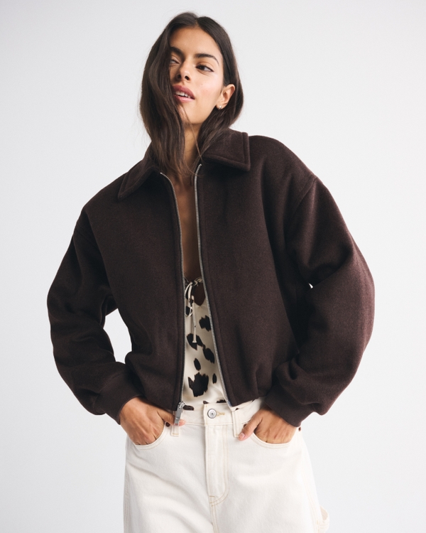 Wool-Blend Bubble Hem Coat