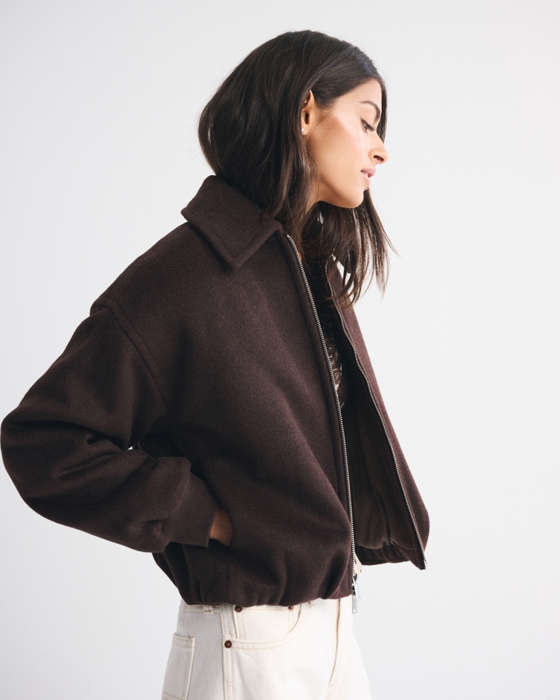 Wool-Blend Bubble Hem Coat
