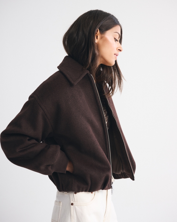 Wool-Blend Bubble Hem Coat
