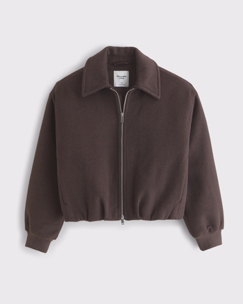 Women's Wool-Blend Bubble Hem Coat | Women's Coats & Jackets | Abercrombie.com