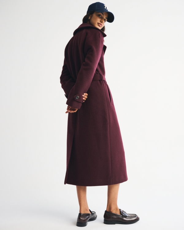 A&F Carrie Wool-Blend Trench Coat