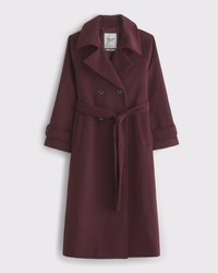 A&F Carrie Wool-Blend Trench Coat