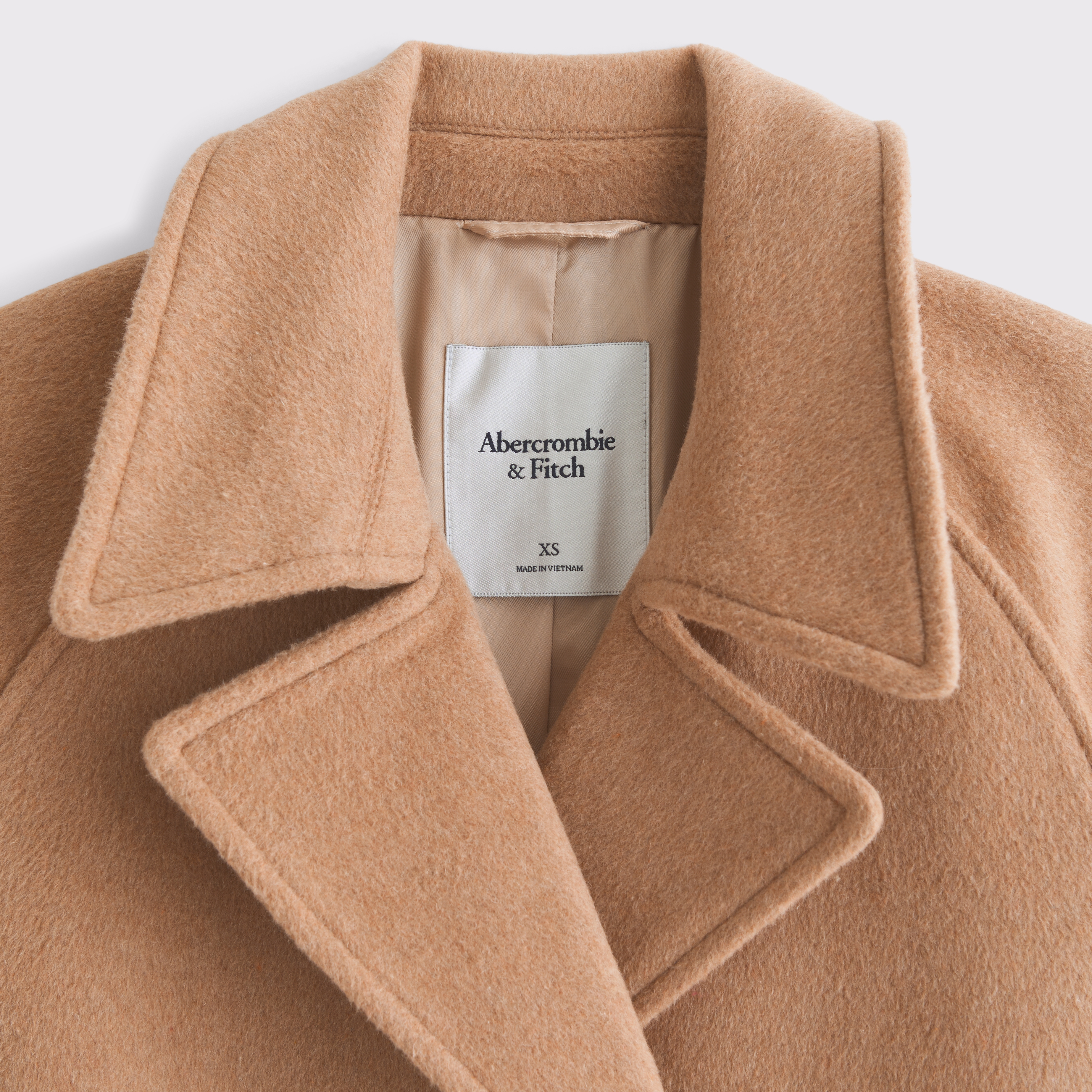 Abercrombie & Fitch A&f Carrie Wool-blend Trench Coat In Brown