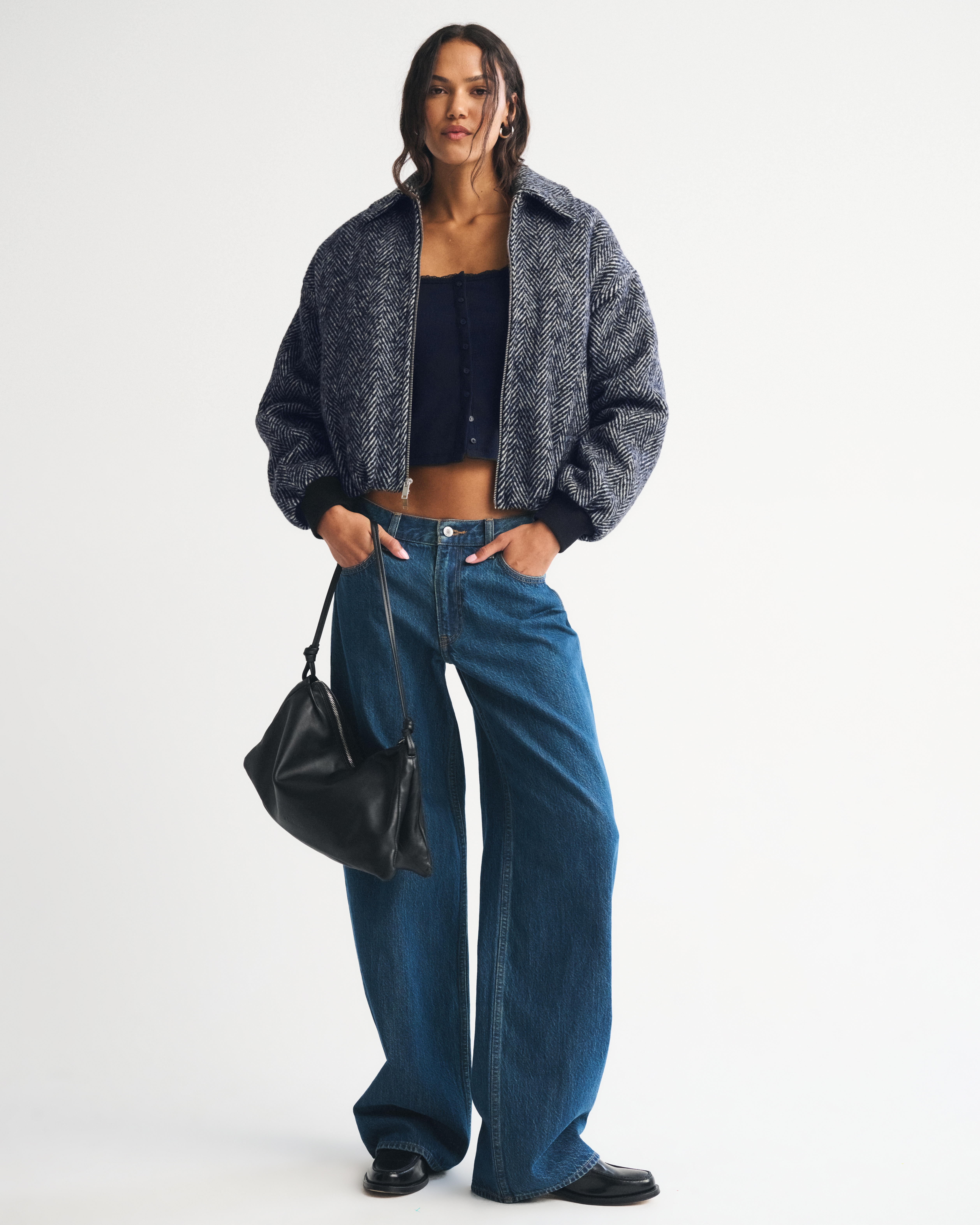 Женские куртки Abercrombie & Fitch Wool-Blend Bubble Hem Coat — фото 3