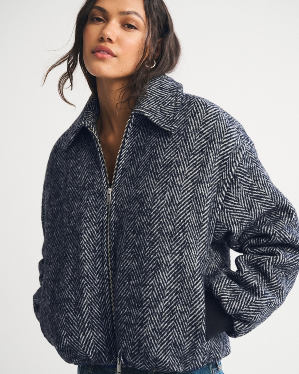 Wool-Blend Bubble Hem Coat
