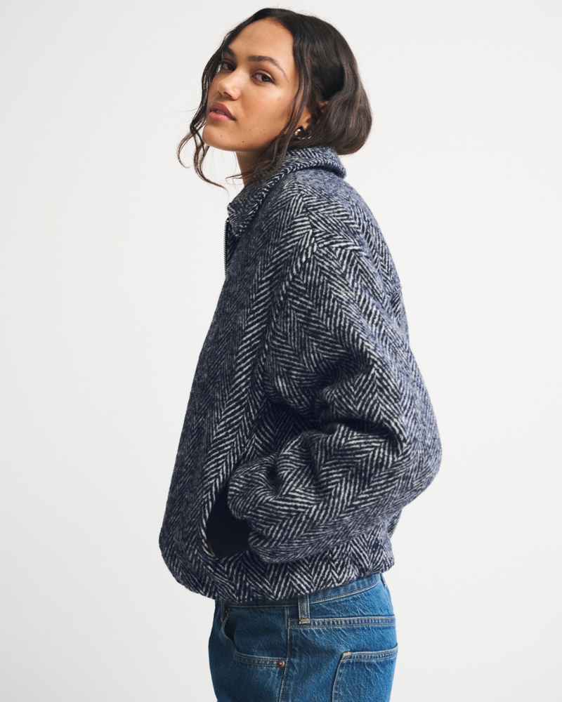 Wool-Blend Bubble Hem Coat