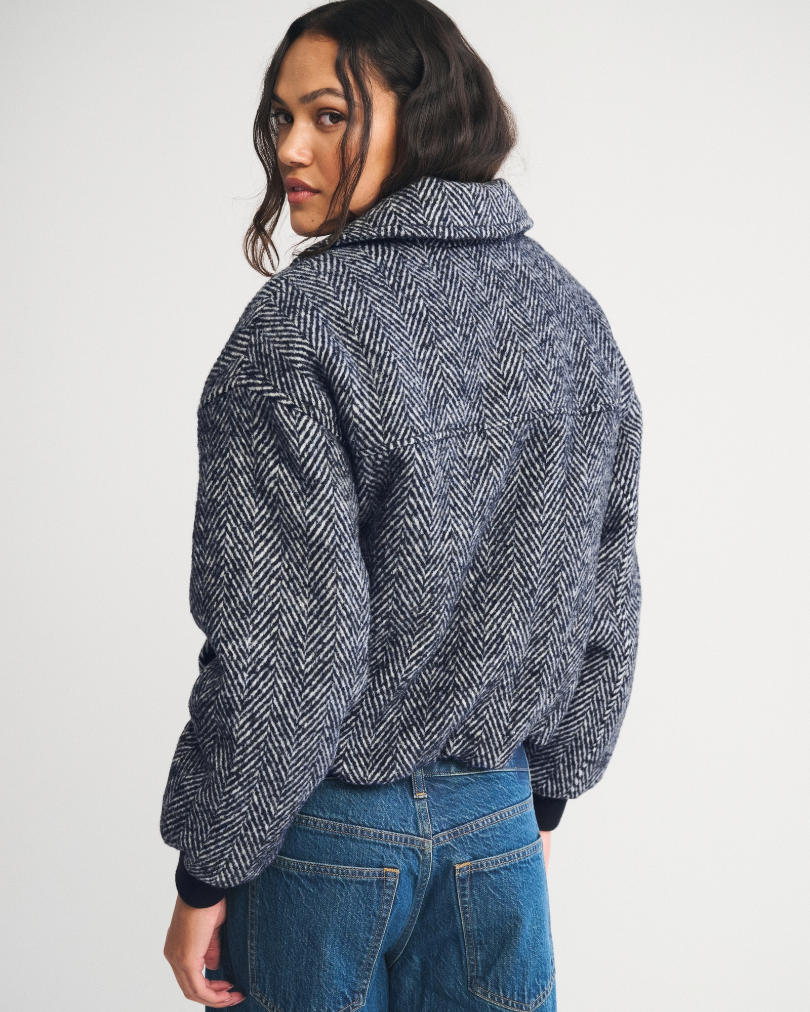 Wool-Blend Bubble Hem Coat