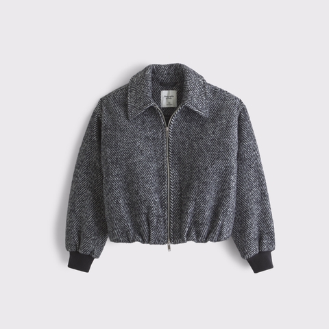 Женские куртки Abercrombie & Fitch Wool-Blend Bubble Hem Coat