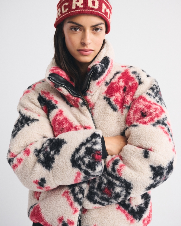 Women's Sherpa Short Puffer | Women's Clearance | Abercrombie.com