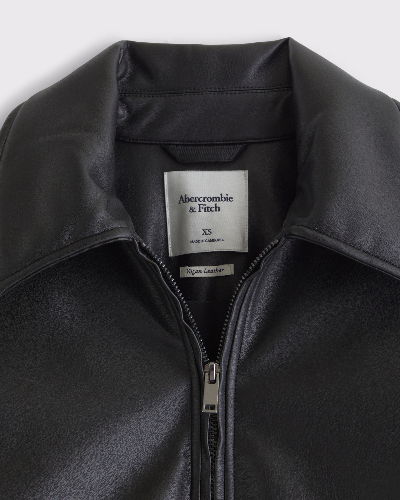 Vegan Leather Bubble Hem Coat