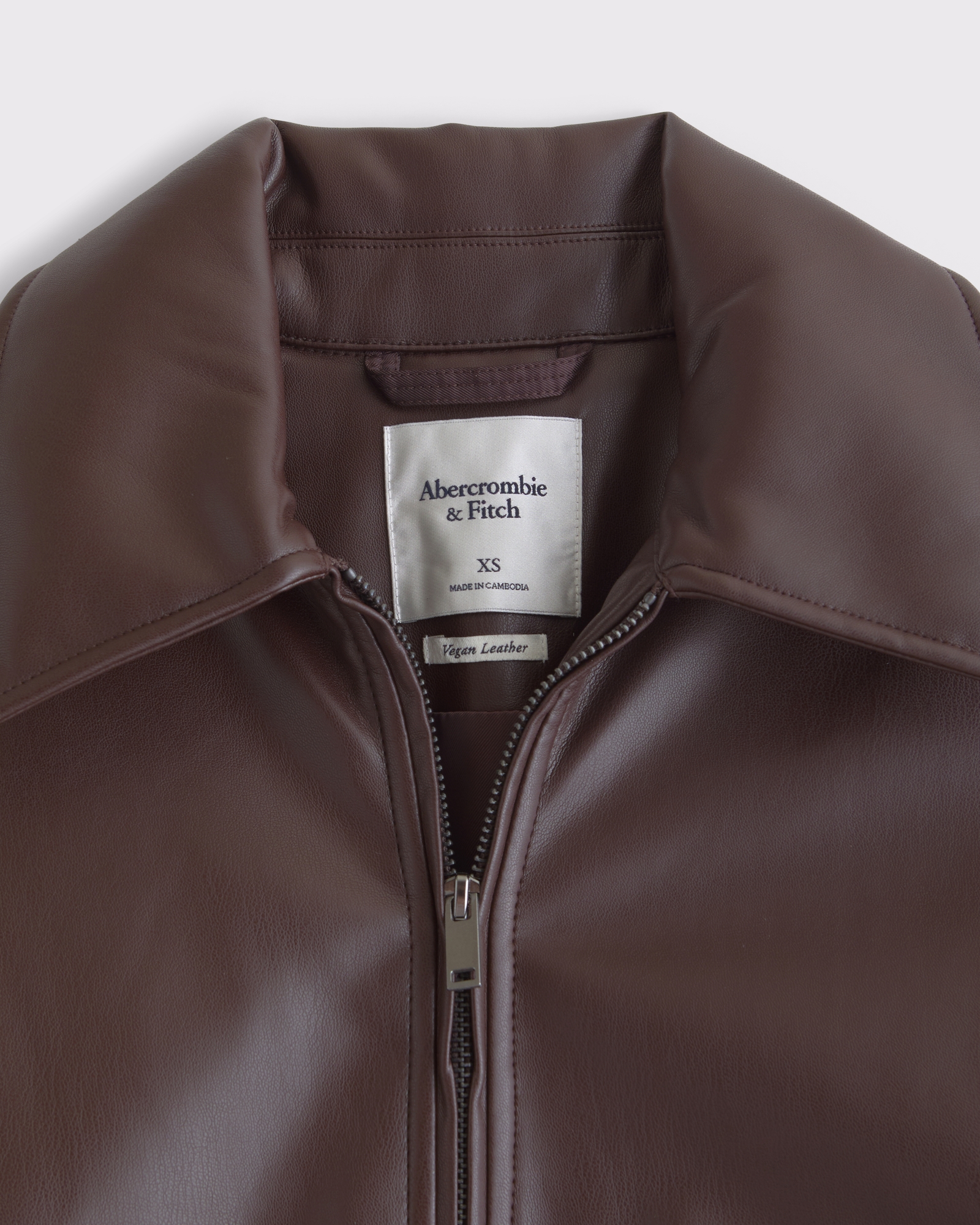 Vegan Leather Bubble Hem Coat