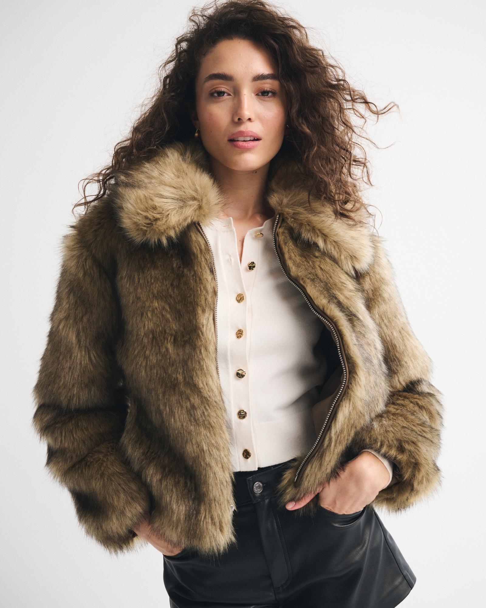 Short Faux Fur Coat