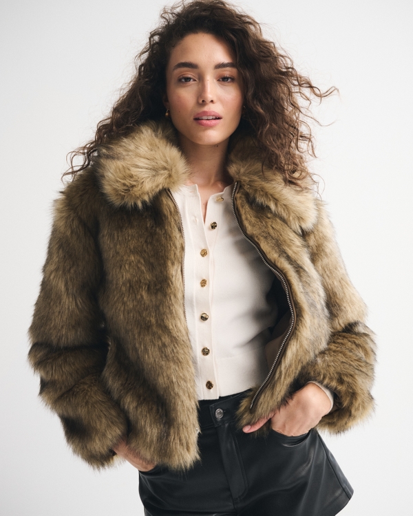 Short Faux Fur Coat