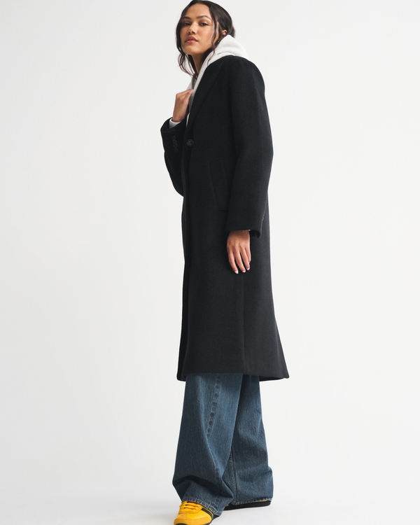 Wool-Blend Tailored Topcoat