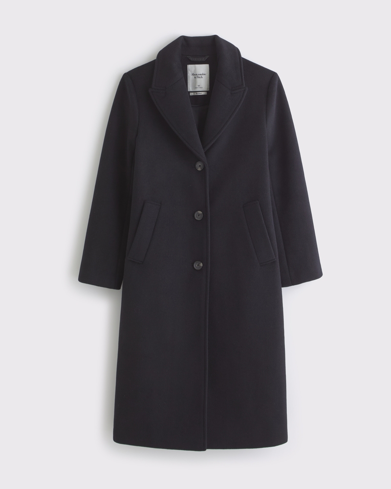 Wool-Blend Tailored Topcoat