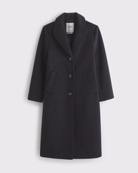 Wool-Blend Tailored Topcoat