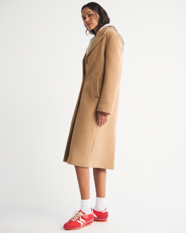 Wool-Blend Tailored Topcoat