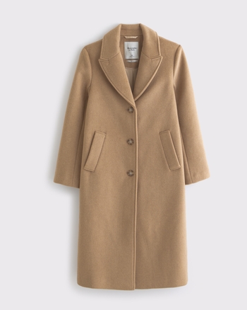 Wool-Blend Tailored Topcoat