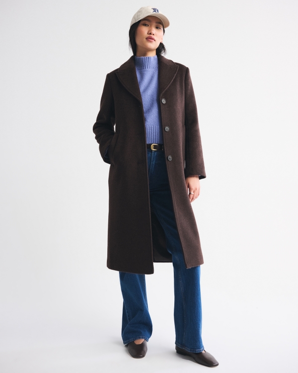 Wool-Blend Tailored Topcoat