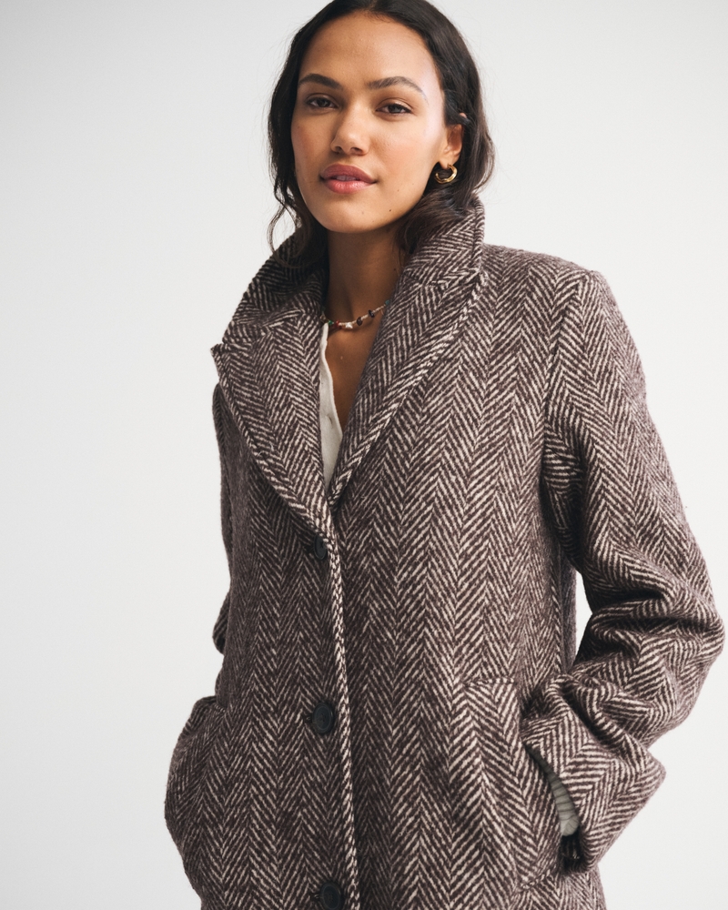Wool-Blend Tailored Topcoat