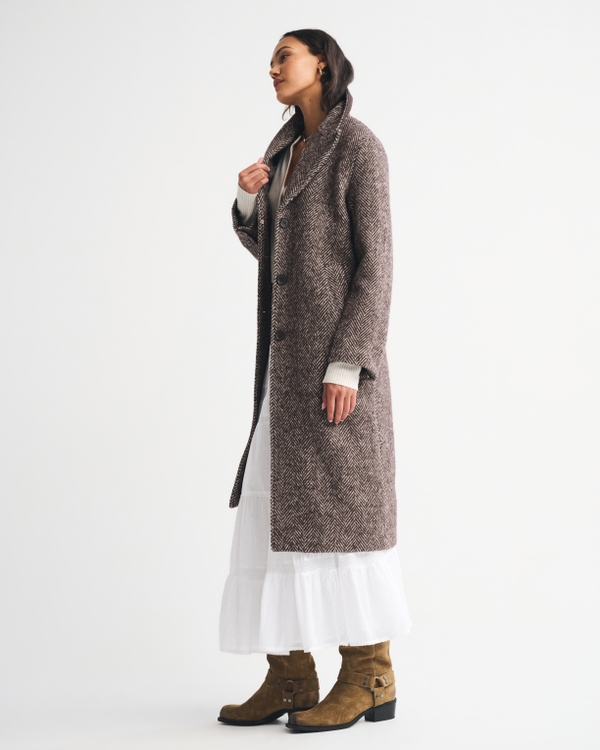 Wool-Blend Tailored Topcoat